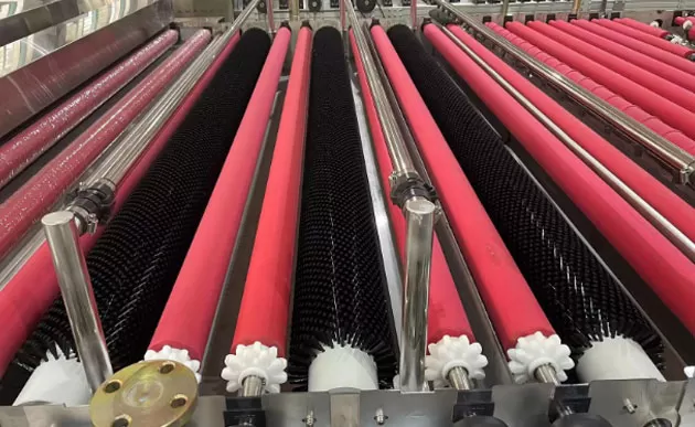 ガラス洗濯機の洗浄 & 乾燥セクション